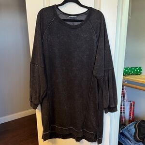 Black Sweatshirt Dress
